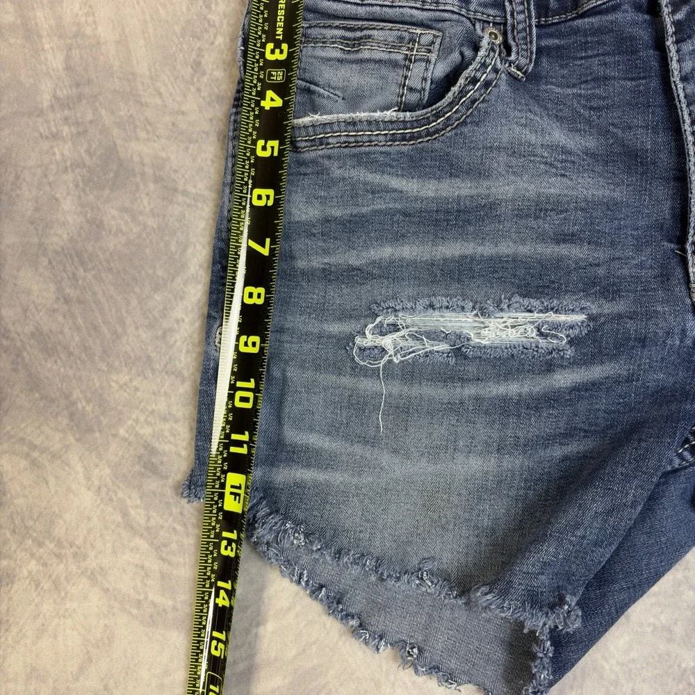 BKE Jake 34R Denim Jean Shorts‎ Blue Distressed Cutoff Frayed Hem
